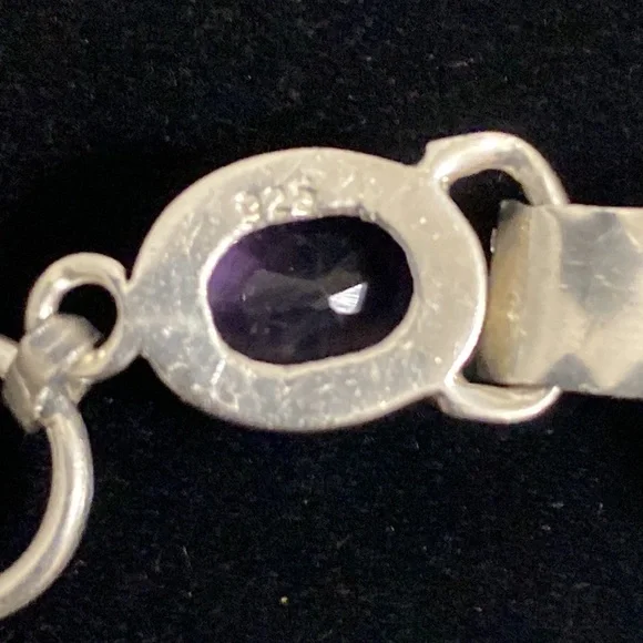 *SOLD*STERLING SILVER BOLD MULTI GEMSTONE LINK BRACELET - Picture 10 of 10